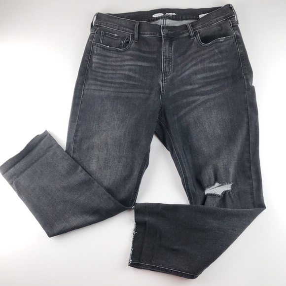 Old Navy Denim - Old Navy Power Jean Black Straight Ankle Jeans Sz 14